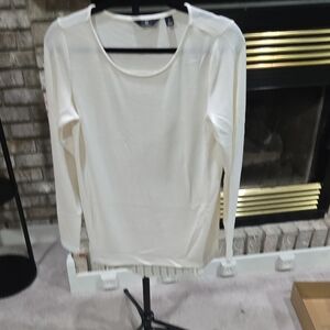 G by Giuliana Elegant White Long Sleeve Top